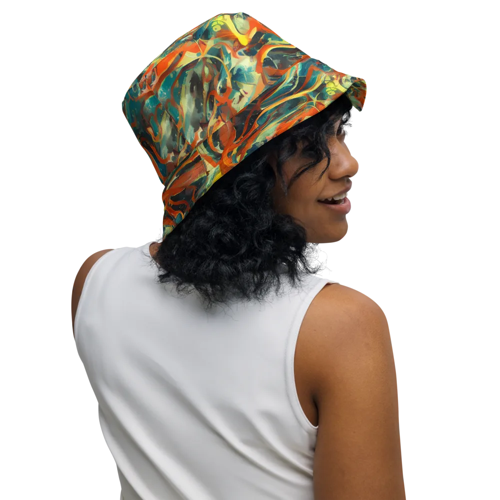 Chromatic Vortex on Reversible Bucket Hat — Right Outside