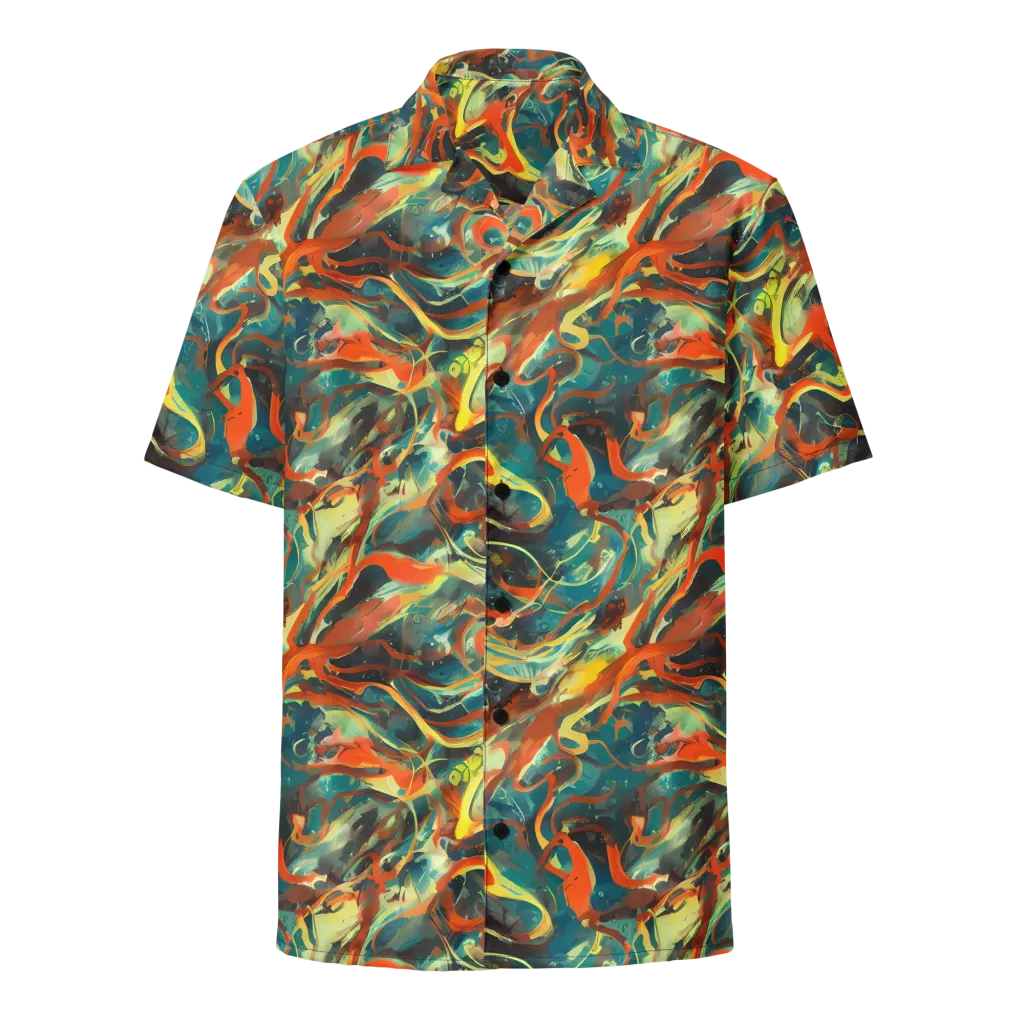 Chromatic Vortex on Button Shirt — Front