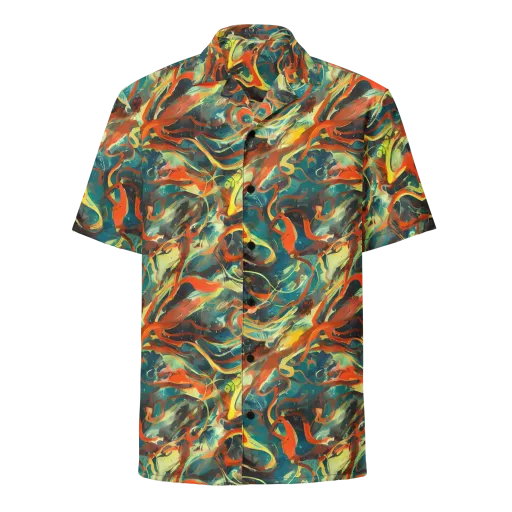 Chromatic Vortex on a Button Shirt