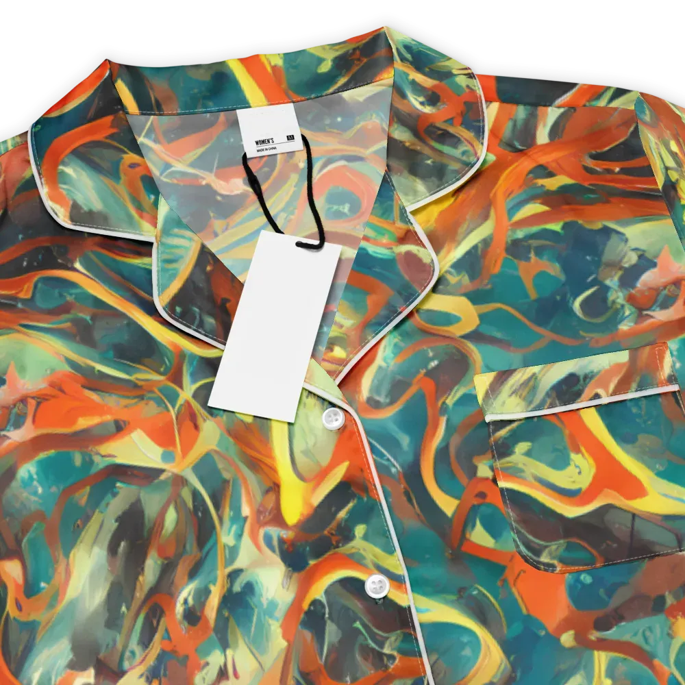 Chromatic Vortex on Women's Short Sleeve Pajama Top — Product details