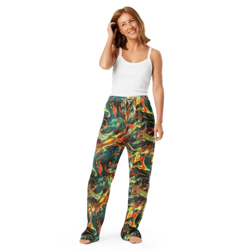 Chromatic Vortex on a Women's Pajama Pants