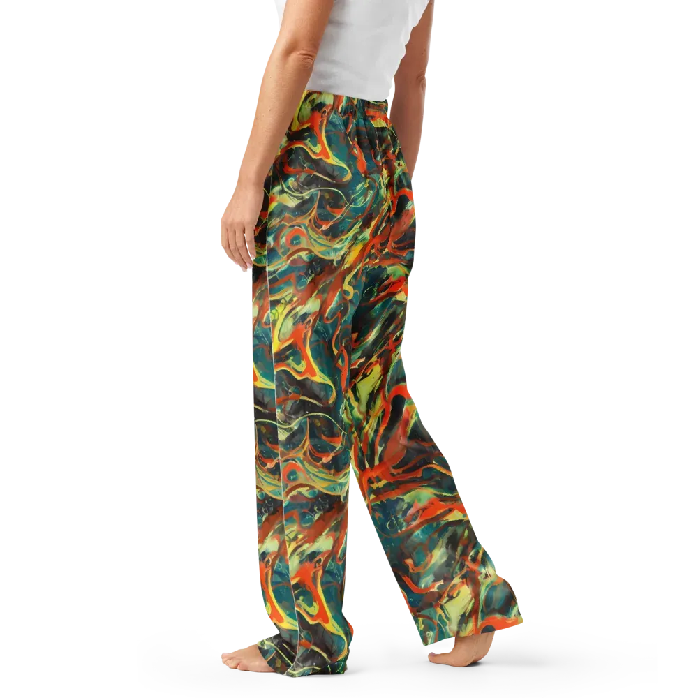 Chromatic Vortex on Women's Pajama Pants — Left