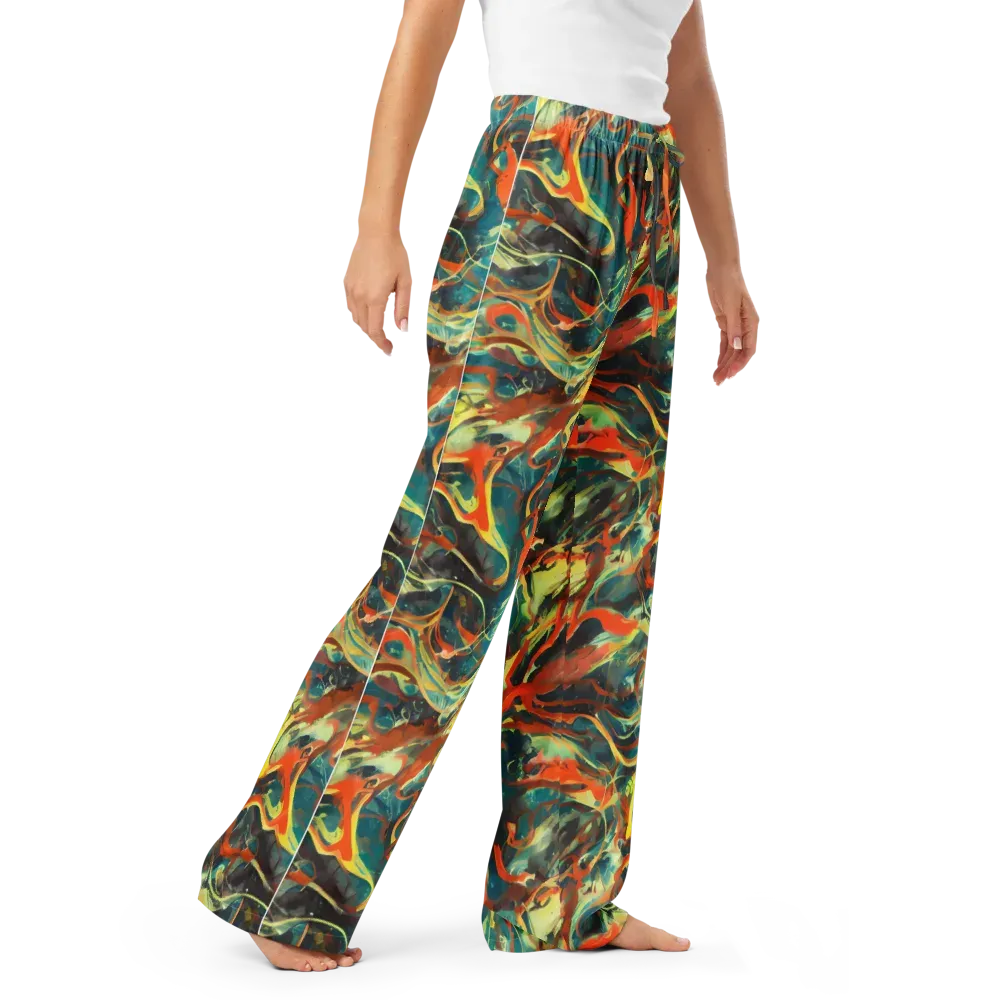 Chromatic Vortex on Women's Pajama Pants — Right Front