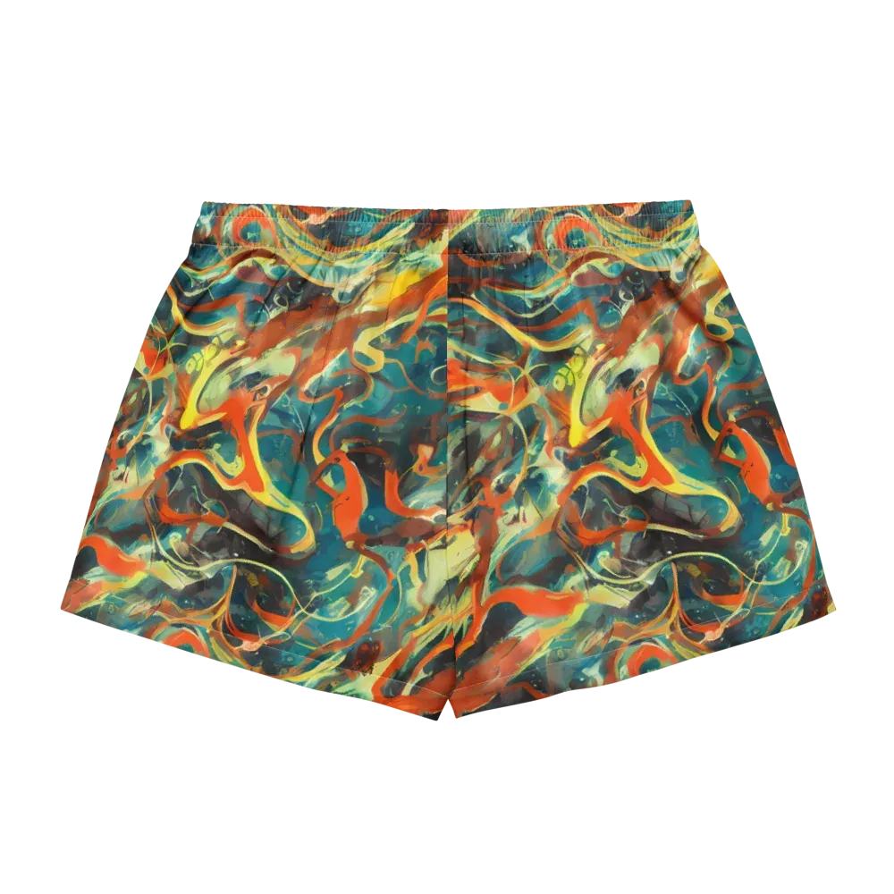 Chromatic Vortex on Women's Pajama Shorts — Back