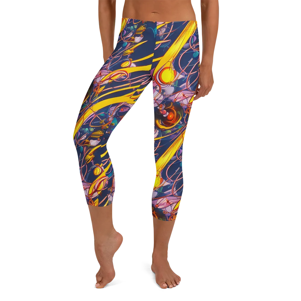Vector Rhapsody on Capri Leggings — Front