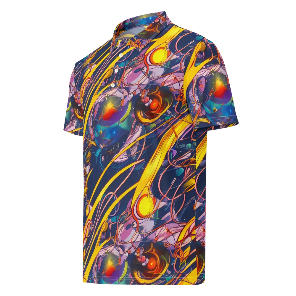 Vector Rhapsody on Men's Slim Fit Polo Shirt — Left Front
