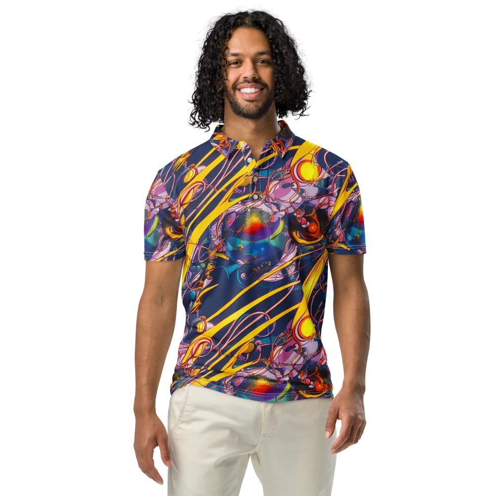 Vector Rhapsody on Men's Slim Fit Polo Shirt — Front