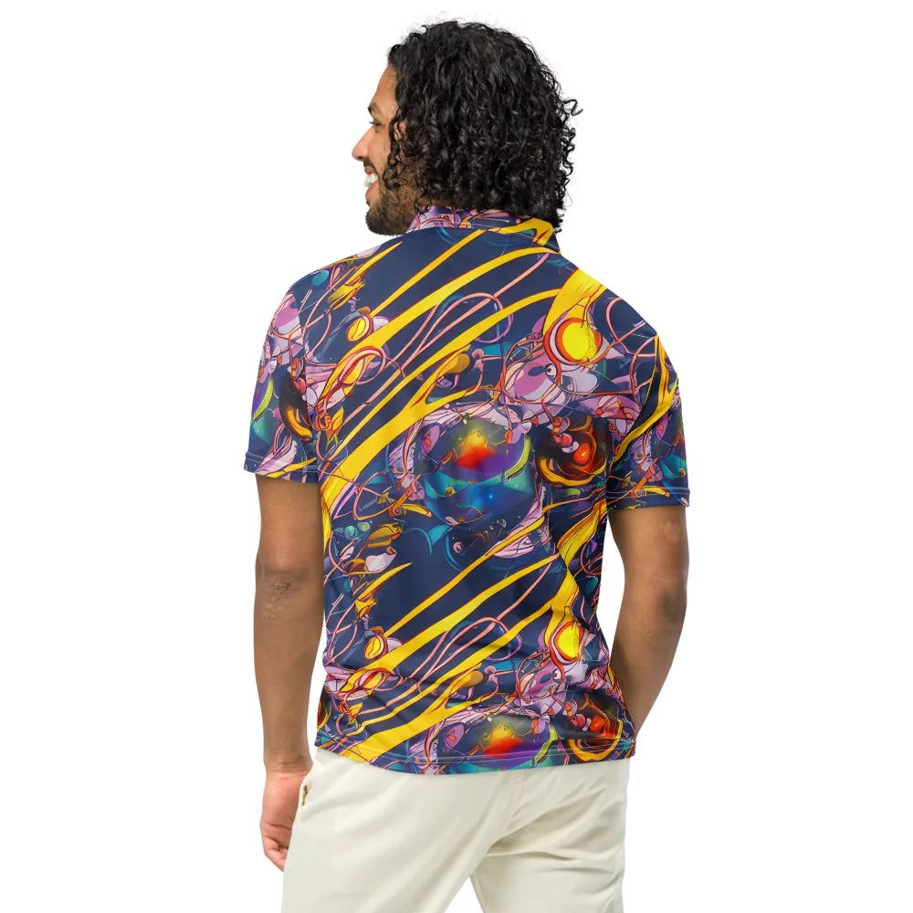Vector Rhapsody on Men's Slim Fit Polo Shirt — Back