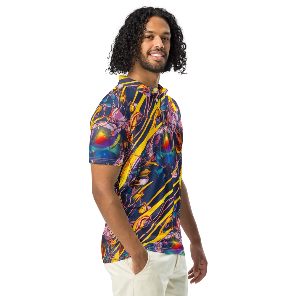 Vector Rhapsody on Men's Slim Fit Polo Shirt — Right Front