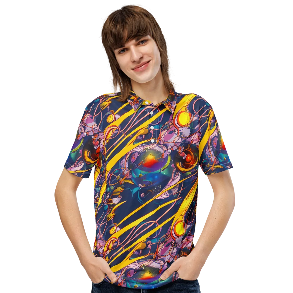 Vector Rhapsody on Men's Slim Fit Polo Shirt — Front