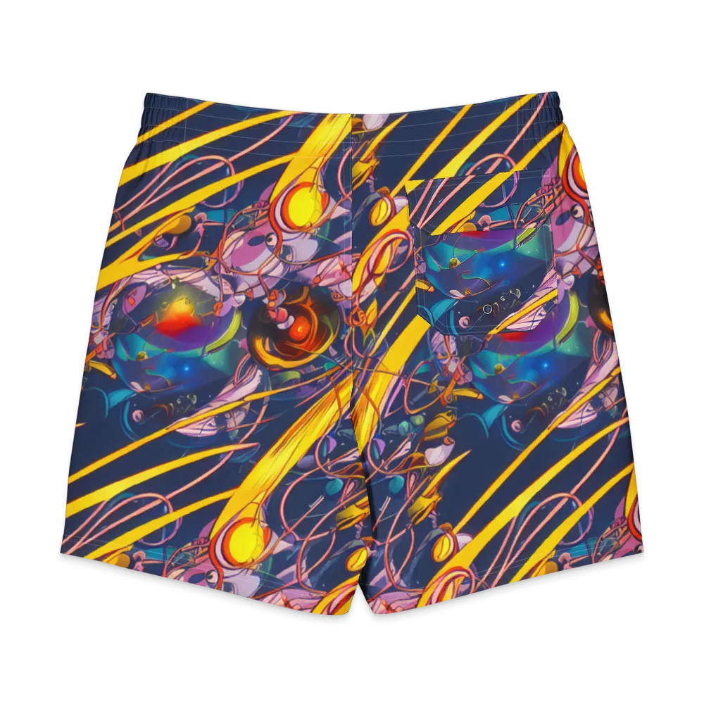 Vector Rhapsody on Men's Board Shorts — Back