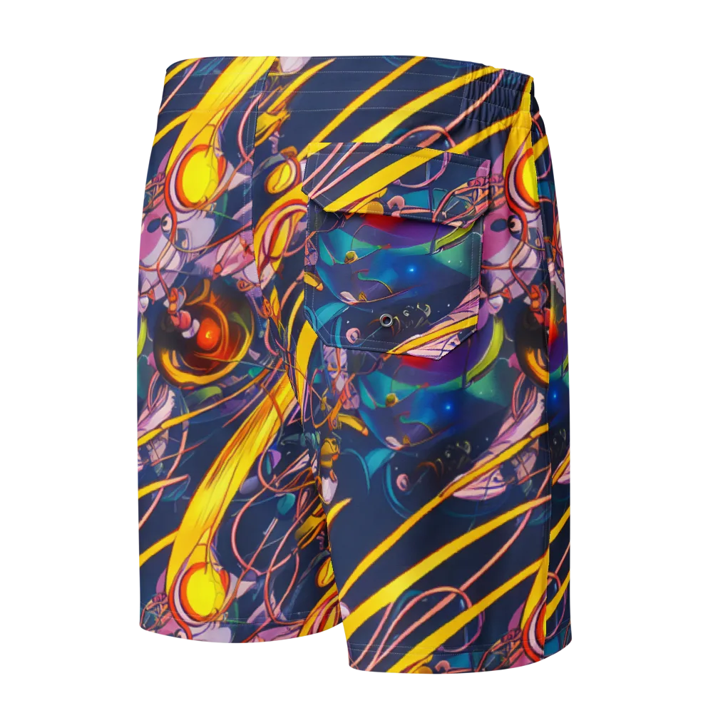 Vector Rhapsody on Men's Board Shorts — Back