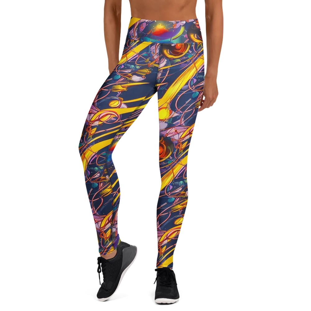 Vector Rhapsody on Yoga Leggings — Front