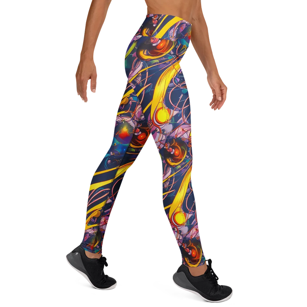 Vector Rhapsody on Yoga Leggings — Right