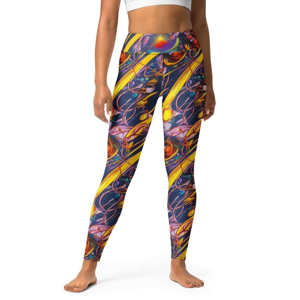 Vector Rhapsody on Yoga Leggings — Front