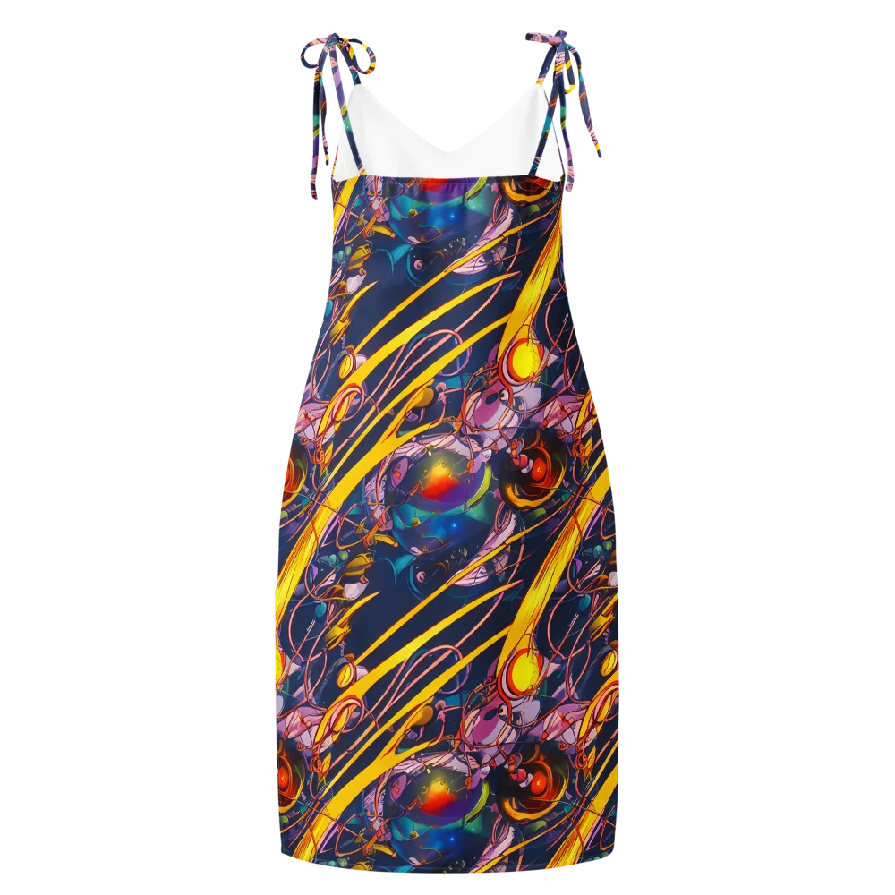 Vector Rhapsody on Slip Dress — Back