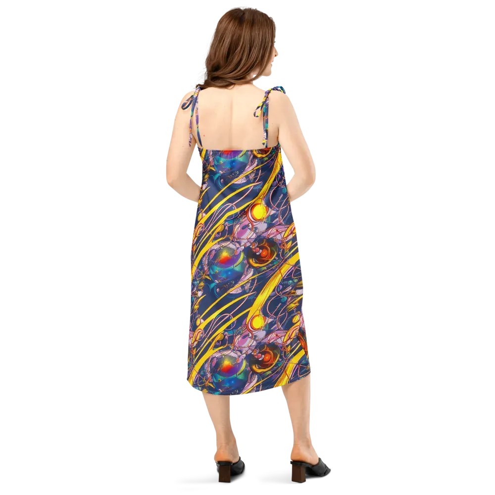 Vector Rhapsody on Slip Dress — Back