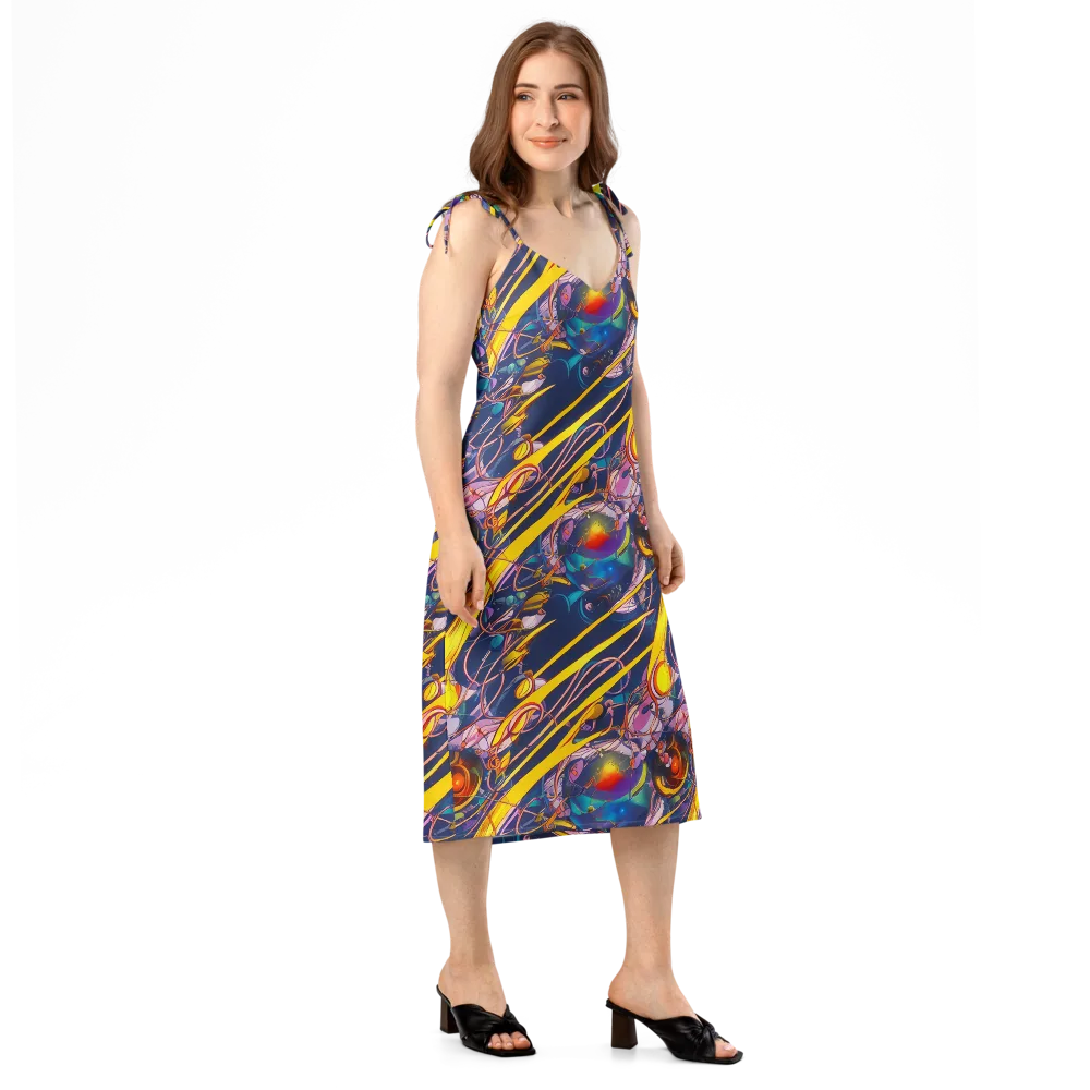 Vector Rhapsody on Slip Dress — Right Front