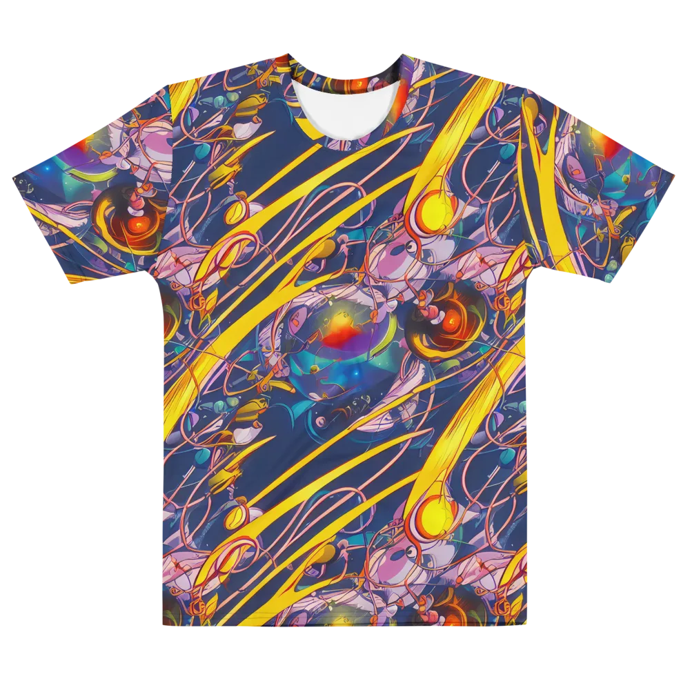 Vector Rhapsody on Men's Cotton Crew Neck T-Shirt — Front