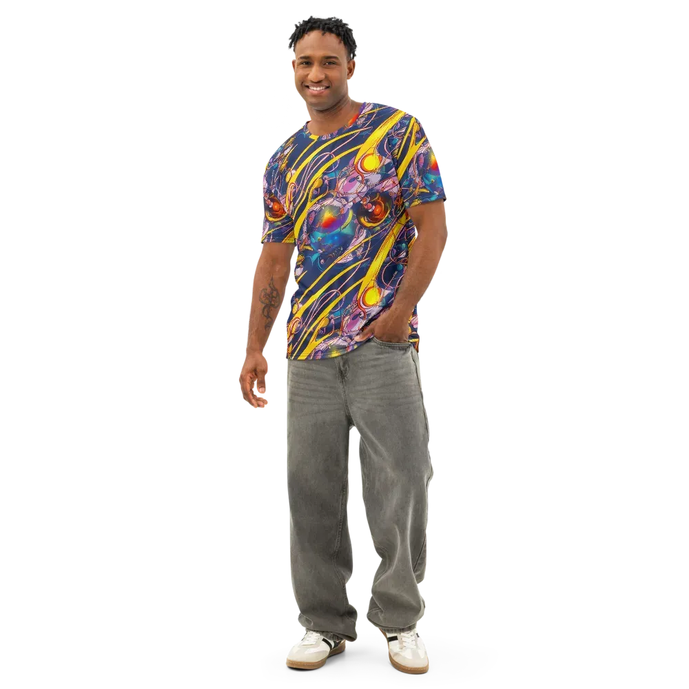 Vector Rhapsody on Men's Cotton Crew Neck T-Shirt — Front