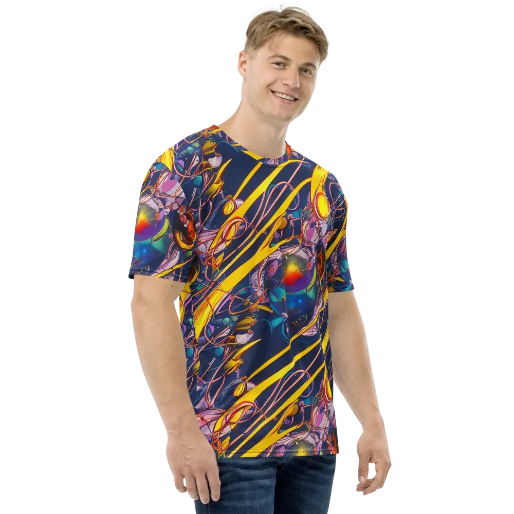 Vector Rhapsody on Men's Crew Neck T-Shirt — Right