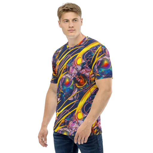 Vector Rhapsody on a Men's Crew Neck T-Shirt