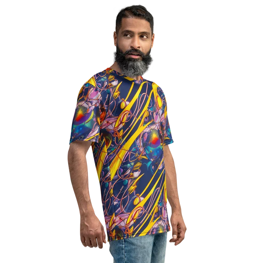 Vector Rhapsody on Men's Crew Neck T-Shirt — Right