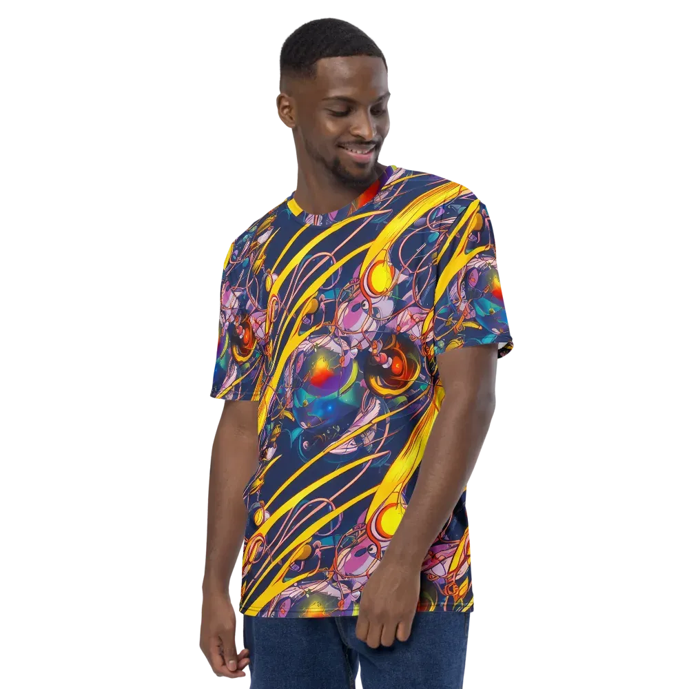 Vector Rhapsody on Men's Crew Neck T-Shirt — Left