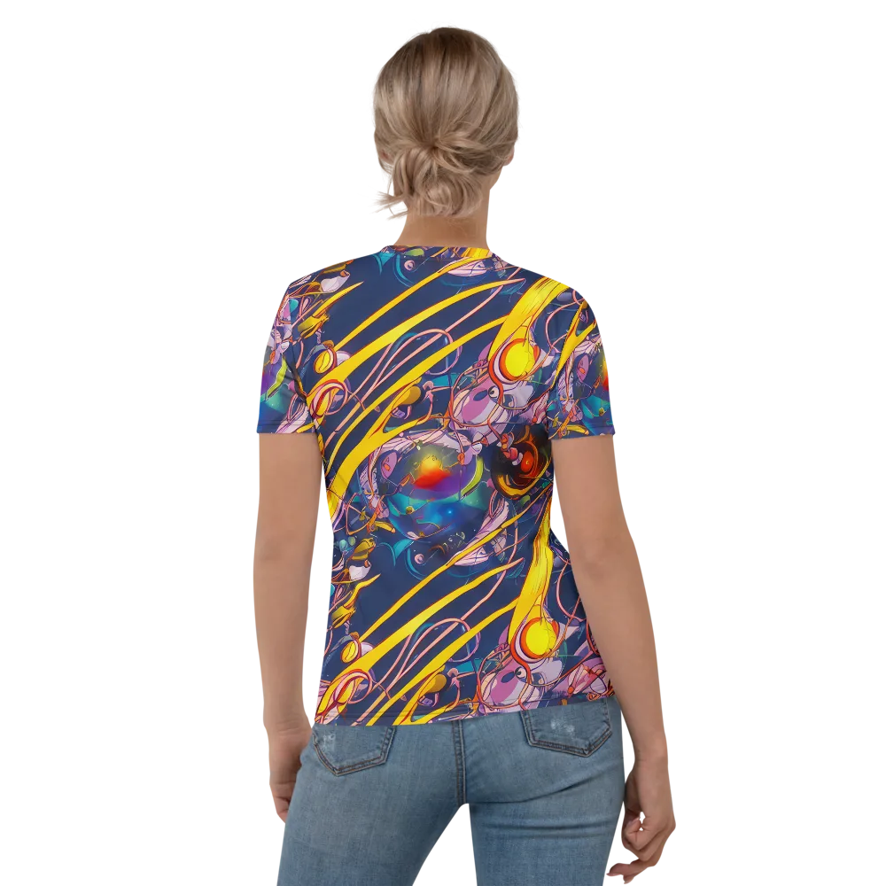 Vector Rhapsody on Women's Crew Neck T-Shirt — Back