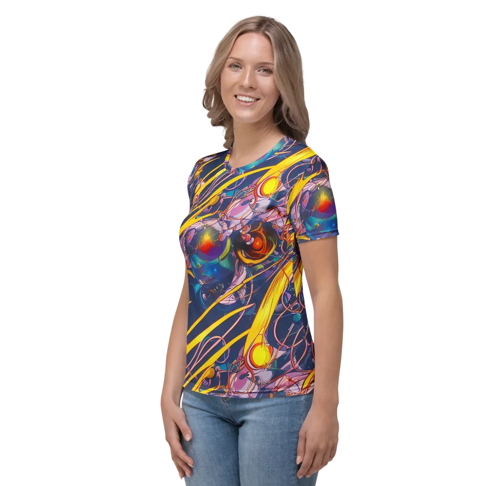 Vector Rhapsody on Women's Crew Neck T-Shirt — Left