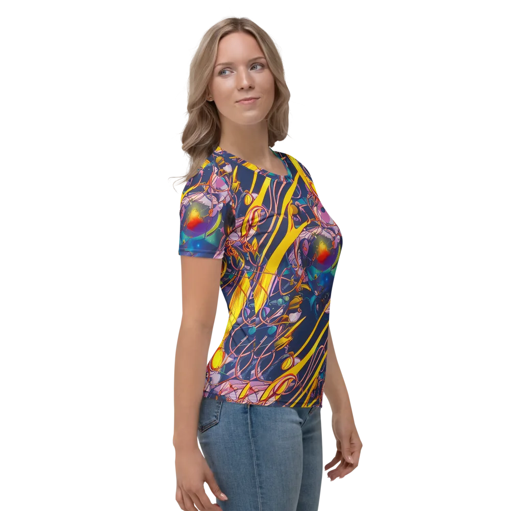 Vector Rhapsody on Women's Crew Neck T-Shirt — Right