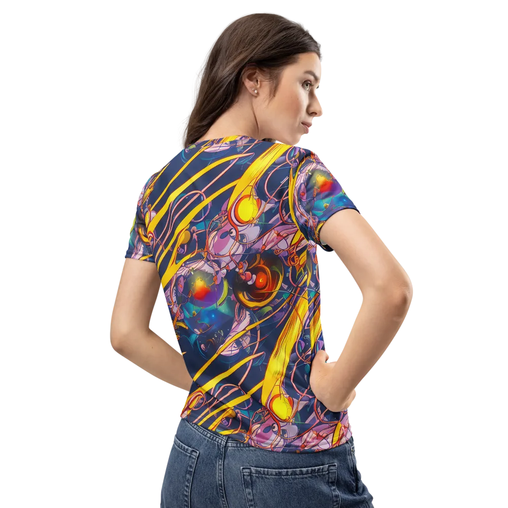 Vector Rhapsody on Women's Crew Neck T-Shirt — Back