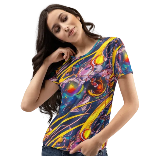 Vector Rhapsody on a Women's Crew Neck T-Shirt