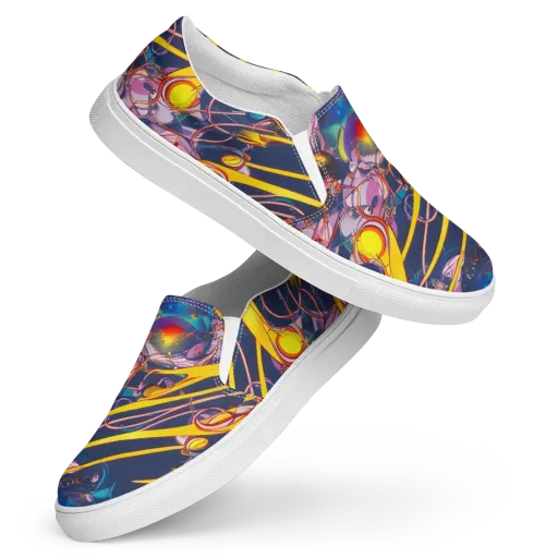 Vector Rhapsody on a Women's Slip-On Canvas Shoes