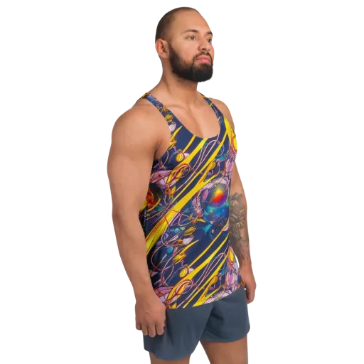 Vector Rhapsody on a Men's Tank Top