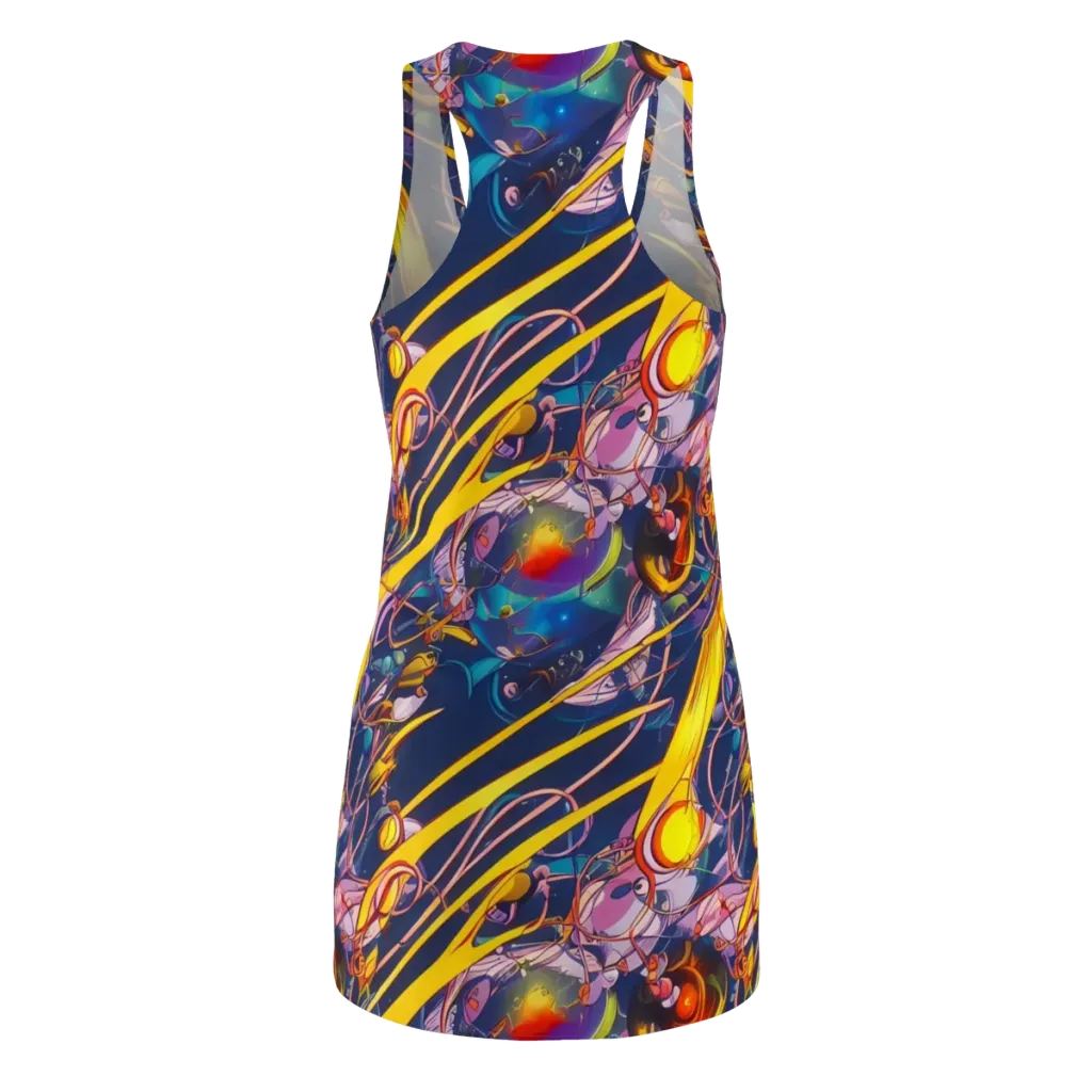 Vector Rhapsody on Racerback Dress — Back