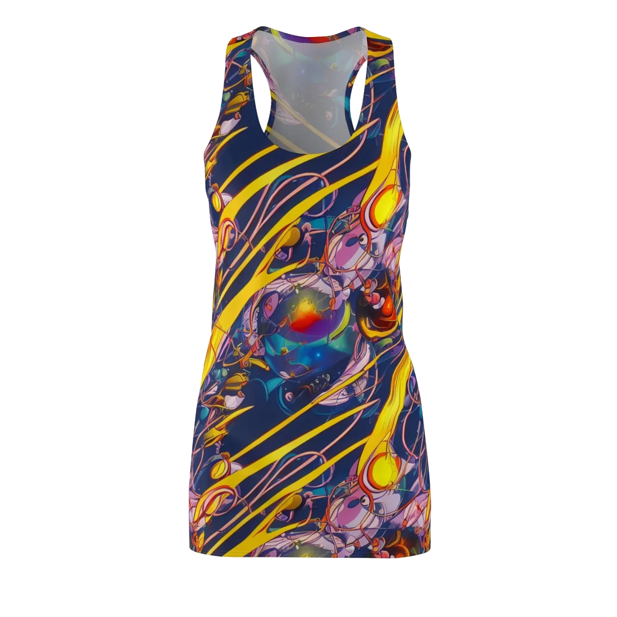 Vector Rhapsody on Racerback Dress — Front
