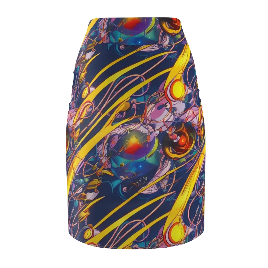 Vector Rhapsody on Pencil Skirt — Back