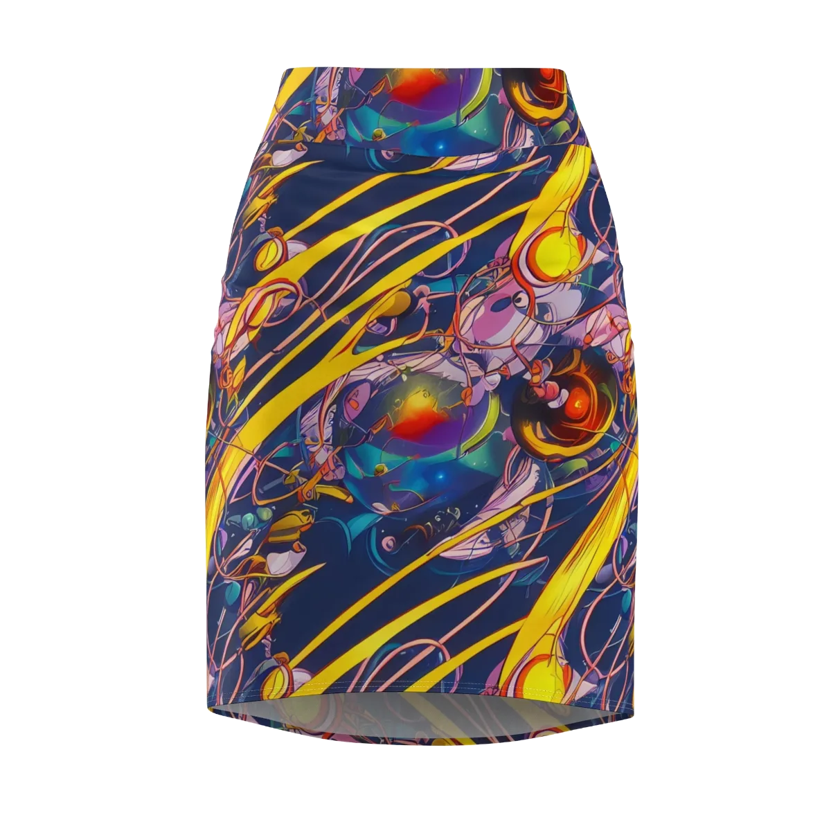 Vector Rhapsody on Pencil Skirt — Front