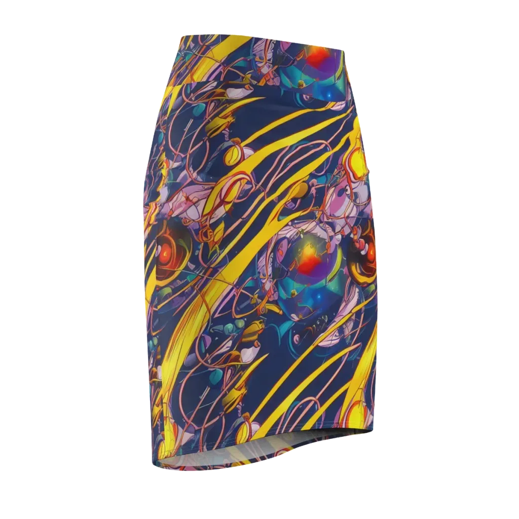 Vector Rhapsody on Pencil Skirt — Front Side