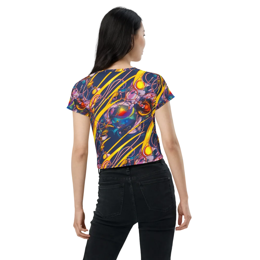 Vector Rhapsody on Crop Tee — Back