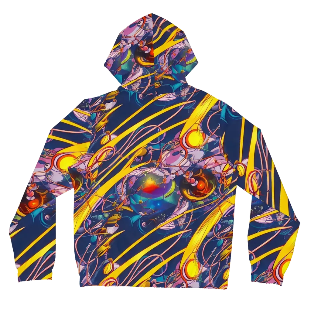 Vector Rhapsody on Women's Full-Zip Hoodie — Back