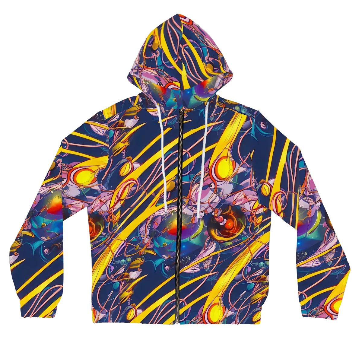 Vector Rhapsody on Women's Full-Zip Hoodie — Front