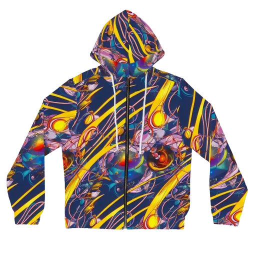 Vector Rhapsody on a Women's Full-Zip Hoodie