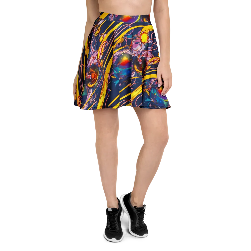 Vector Rhapsody on Skater Skirt — Front