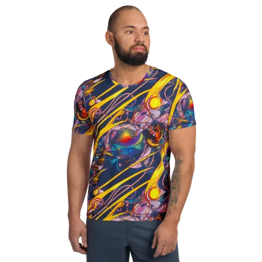 Vector Rhapsody on a Men's Athletic T-Shirt