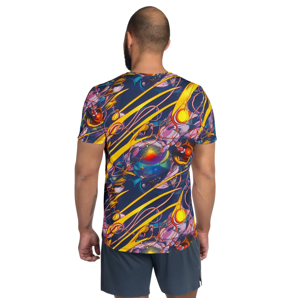 Vector Rhapsody on Men's Athletic T-Shirt — Back