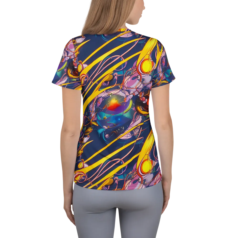 Vector Rhapsody on Women's Athletic T-Shirt — Back