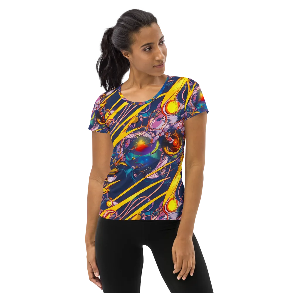 Vector Rhapsody on Women's Athletic T-Shirt — Front