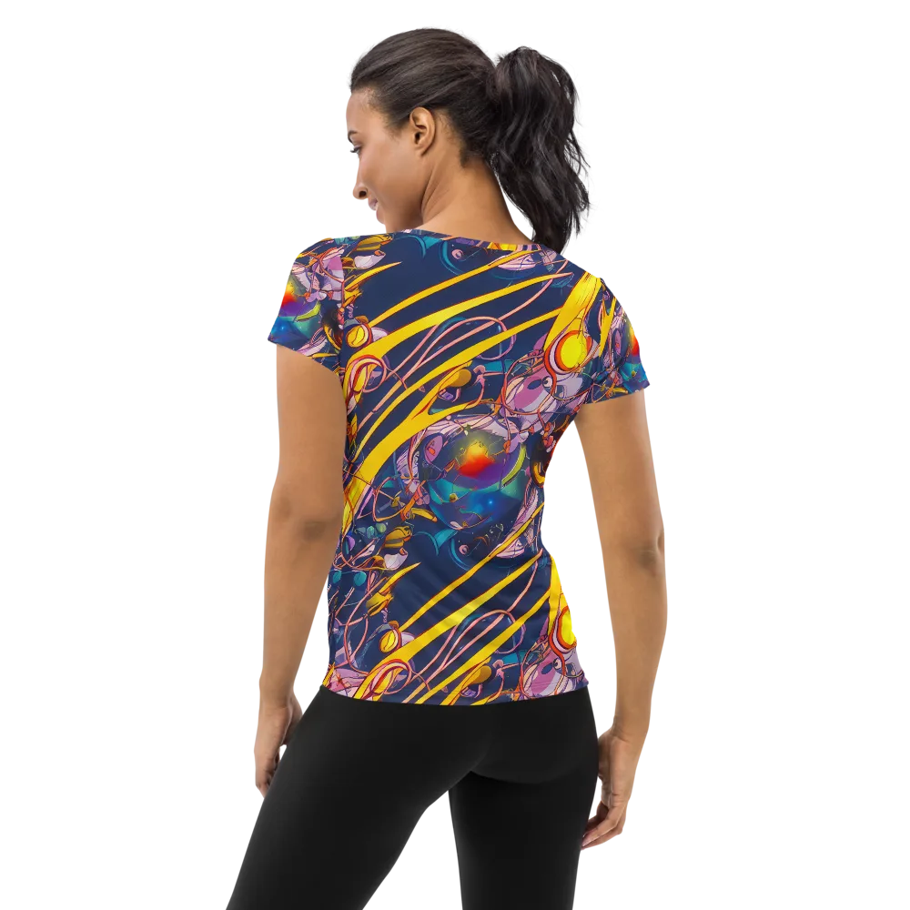 Vector Rhapsody on Women's Athletic T-Shirt — Back